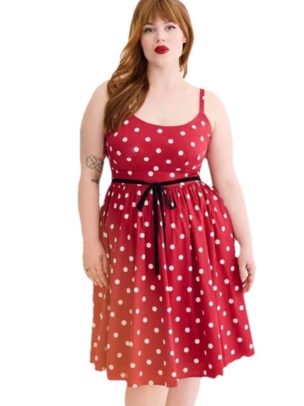 Retro Chic Red and White Polka Dot Sundress